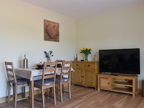 Living room with dining area | The Stables at Green View, Winsham, near Chard