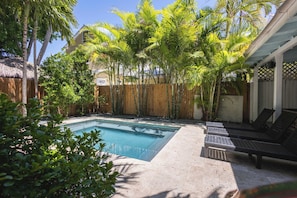 Private Heated Pool with Lounge Chairs