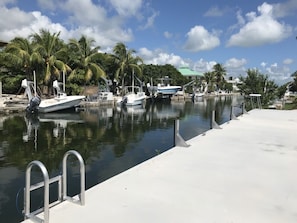 60 ft dock on 60 ft canal . 5 minutes to Kemp Channel. ladder, cutting table