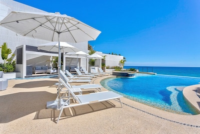 Beachfront villa with private beach