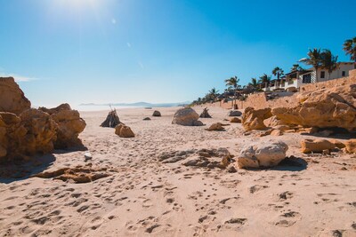 Beachfront villa with private beach