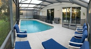 Relax near the salt water pool 