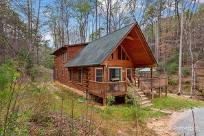 Cozy cabin tucked in the forest