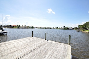 View of dock and waterway