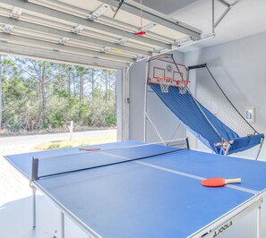 Check out the game room with ping-pong, basketball and more!