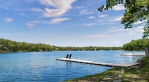 Private dock, perfect for launching one of our kayaks or casting a line!