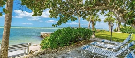 community beach front chairs sitting area