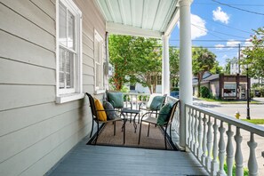Seating area on the porch for your group