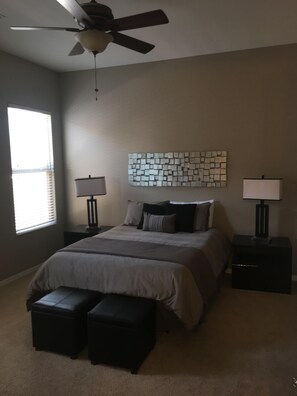 guest bedroom with attached bathroom 