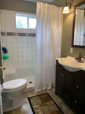 Master bathroom, large shower, with 2 seats
