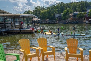 The lily pad, paddle boards & kayaks are a favorite amongst the kids!