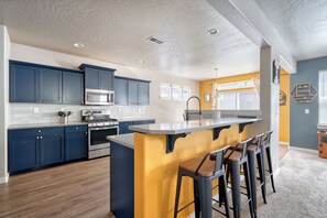 Fully stocked kitchen 