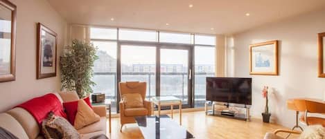 Large, open plan living area with gorgeous views of the Clyde