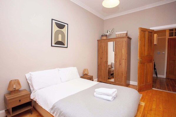 Double bed with hotel quality linen