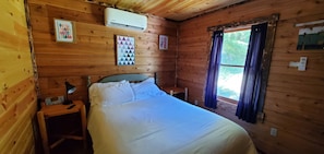 Bedroom with queen bed.