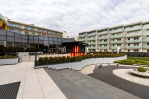 Exterior space of the building - atmospheric and modern surroundings.