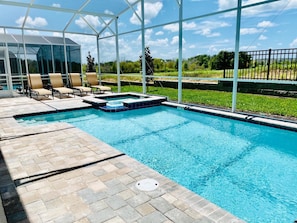 private pool and hot tub