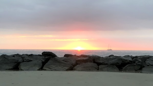 Spectacular sunrises over the breakers overlooks the magnificent Chesapeake Bay!