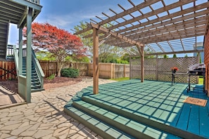 Enjoy the fresh air from the vacation rental's spacious terrace.