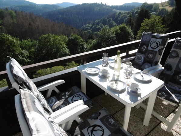 kleiner Teil der 180-Grad-Aussicht vom Balkon