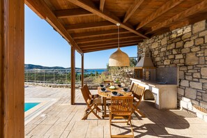 Inviting BBQ settings.