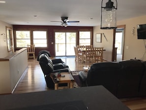 Living room and dining room on the main level