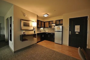 Make a quick snack in the kitchenette.