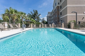 Soak up the sun by the outdoor seasonal pool.
