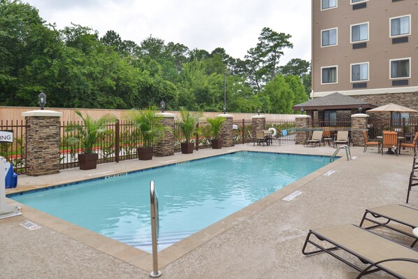 Take a dip in the shared outdoor pool.