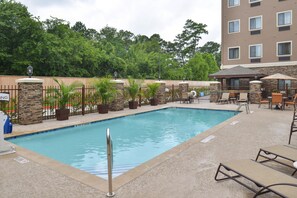 Take a dip in the shared outdoor pool.