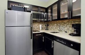 Make a quick snack in the kitchenette.