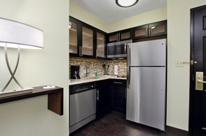 Make a quick snack in the kitchenette.