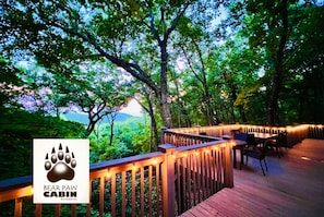Top Deck of Bear Paw. Light switch for deck lights in between doors inside.