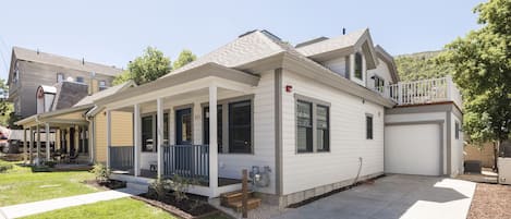 Private home in the historic district of Park City with large driveway and covered entry porch