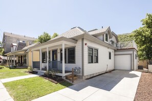 Private home in the historic district of Park City with large driveway and covered entry porch