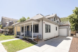 Private home in the historic district of Park City with large driveway and covered entry porch