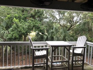 Balcony overlooking the 9th hole