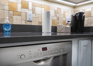 Bosch dishwasher and Keurig coffee maker