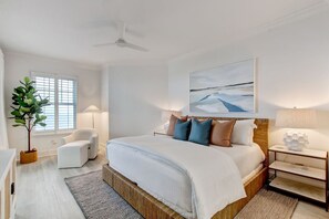 Master Bedroom with King Bed and balcony access from the room