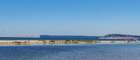 Platte River opening to Lake Michigan