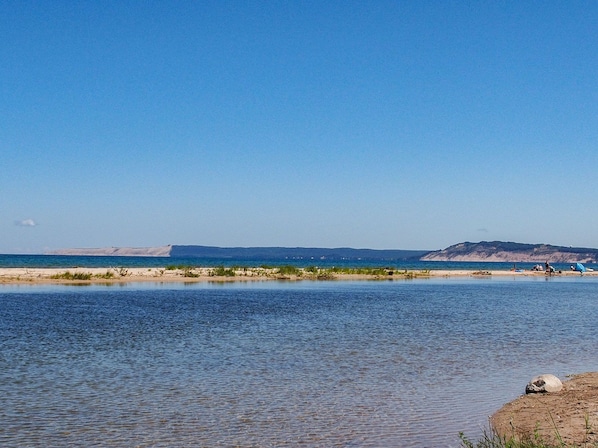 Platte River opening to Lake Michigan