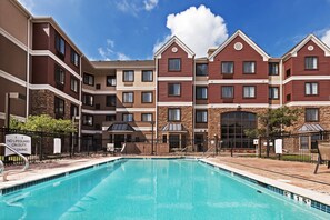 Take a dip in the seasonal outdoor pool.