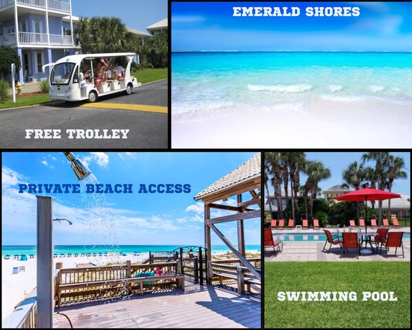 Free Trolley , 2 Community Pool , Free Beach Gear , You got your Private Beach Access
