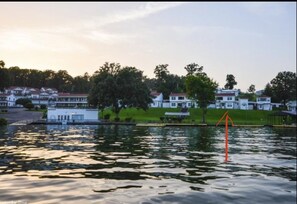 Looking at the property from the lake