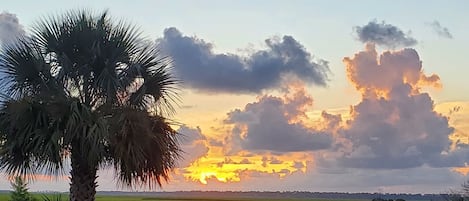 sunrise taken just steps from condo overlooking marsh and pond 