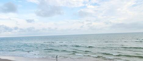 Beach view from balcony 8/9/20