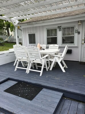 dining area on back deck