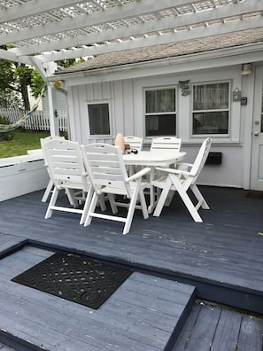 dining area on back deck