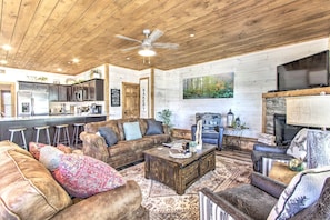 Imagine the meaningful conversations here while the kids play upstairs in the game room. Spacious enough for everyone to enjoy.