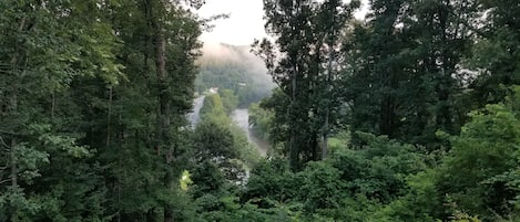 View of the Tuckasegee River from the deck